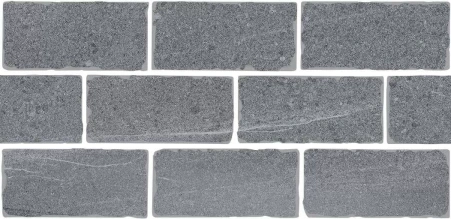 Бордюр Kerama Marazzi BR023T Роверелла серый мозаичный 14.7х34.5 детально