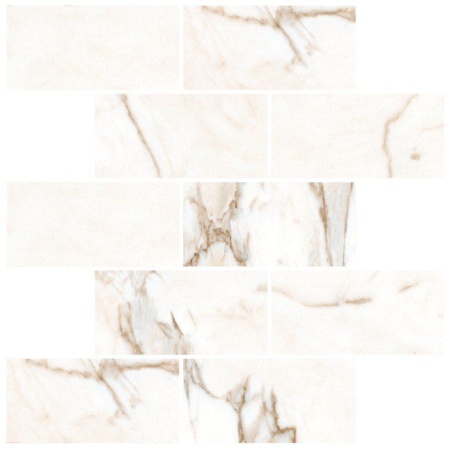 Мозаика Kerranova Marble Trend Calacatta Gold 30.7x30.7 K-1001/LR/m13/307x307x10 детально